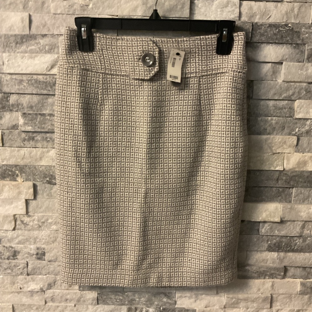 The Limited Textured Cream Pencil Skirt